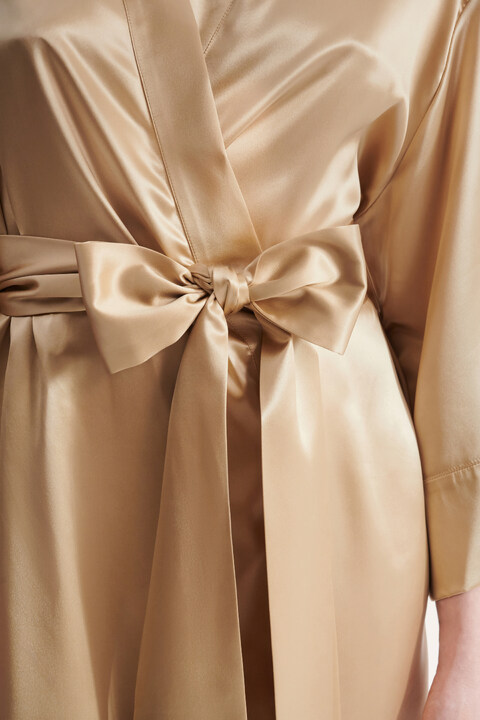 Шелковый халат-кимоно